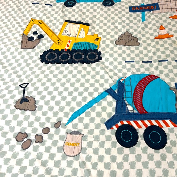 Boys Full/Double Construction Duvet Cover and Shams - Picture 3 of 4